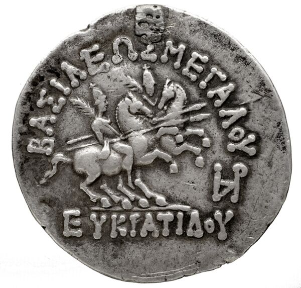 Bactrian and Indo-Greek Coinage Eucratides I 6.16, реверс, bnf-bigr