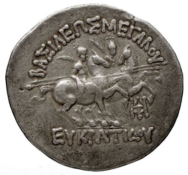 реверс Bactrian and Indo-Greek Coinage Eucratides I 6.22