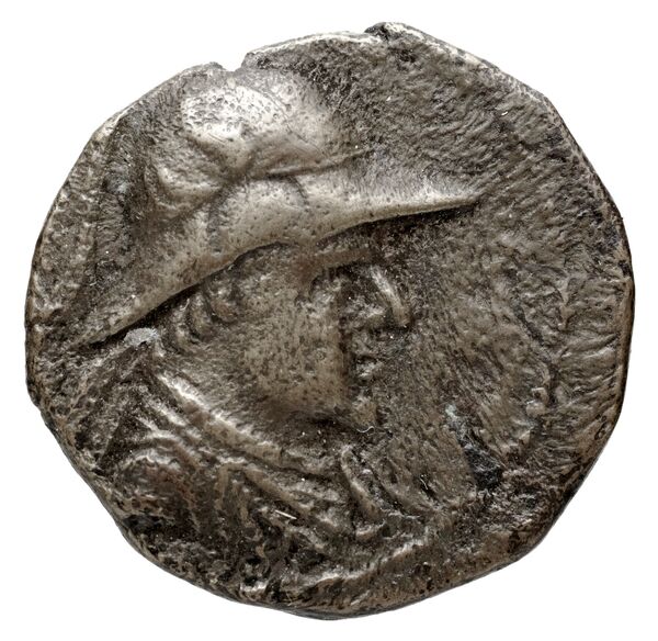 Bactrian and Indo-Greek Coinage Eucratides I 16, аверс, bnf-bigr