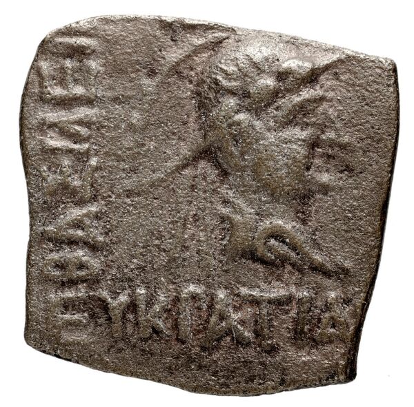 Bactrian and Indo-Greek Coinage Eucratides I 22.17, аверс, bnf-bigr