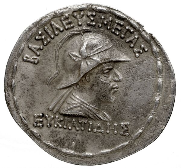 реверс Bactrian and Indo-Greek Coinage Heliocles and Laodice 1.1