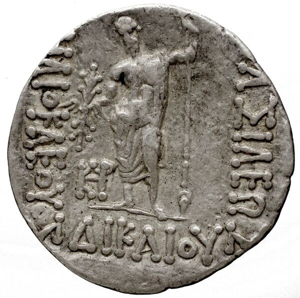 Bactrian and Indo-Greek Coinage Heliocles I 1.2, реверс, bnf-bigr