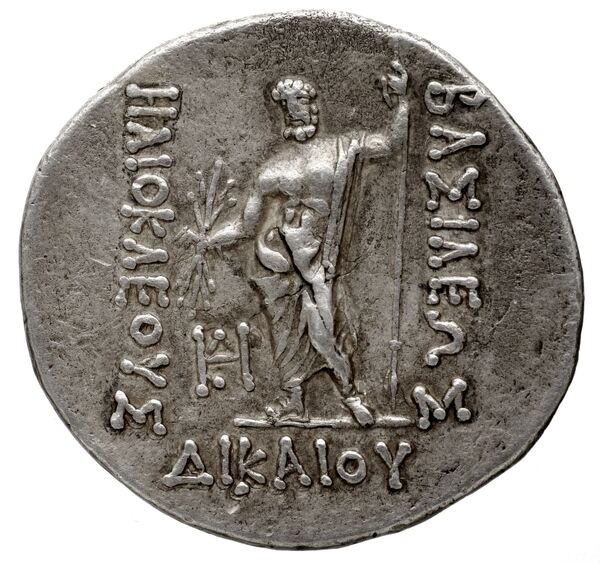 Bactrian and Indo-Greek Coinage Heliocles I 1.2, реверс, bnf-bigr