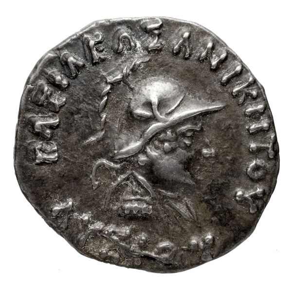 Bactrian and Indo-Greek Coinage Lysias 10.1, аверс, bnf-bigr