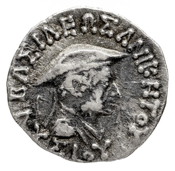 Bactrian and Indo-Greek Coinage Lysias 12.1, аверс, bnf-bigr