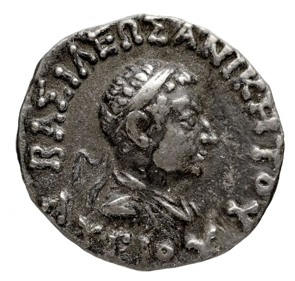 Bactrian and Indo-Greek Coinage Lysias 5.1, аверс, bnf-bigr