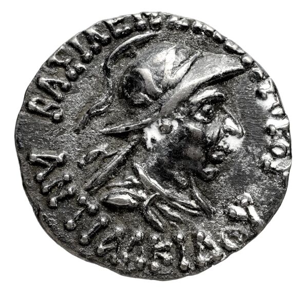 Bactrian and Indo-Greek Coinage Antialcidas 15.1, аверс, bnf-bigr