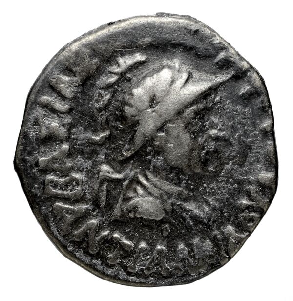 Bactrian and Indo-Greek Coinage Antialcidas 15.2, аверс, bnf-bigr