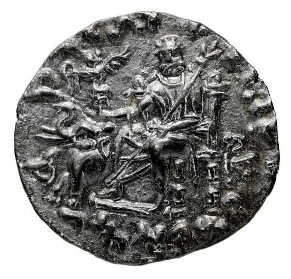 Bactrian and Indo-Greek Coinage Antialcidas 18.4, реверс, bnf-bigr