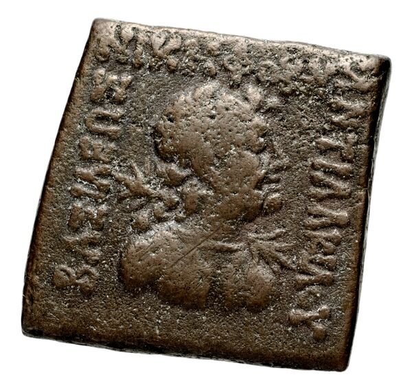 Bactrian and Indo-Greek Coinage Antialcidas 24.3, аверс, bnf-bigr