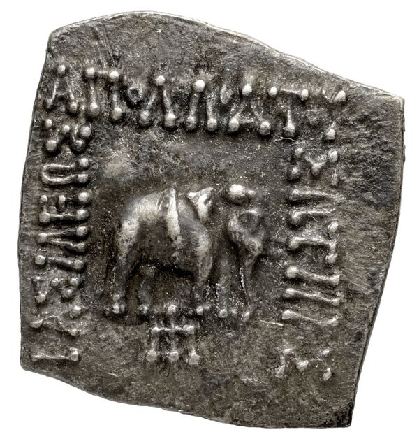 Bactrian and Indo-Greek Coinage Apollodotus I 4.7, аверс, bnf-bigr
