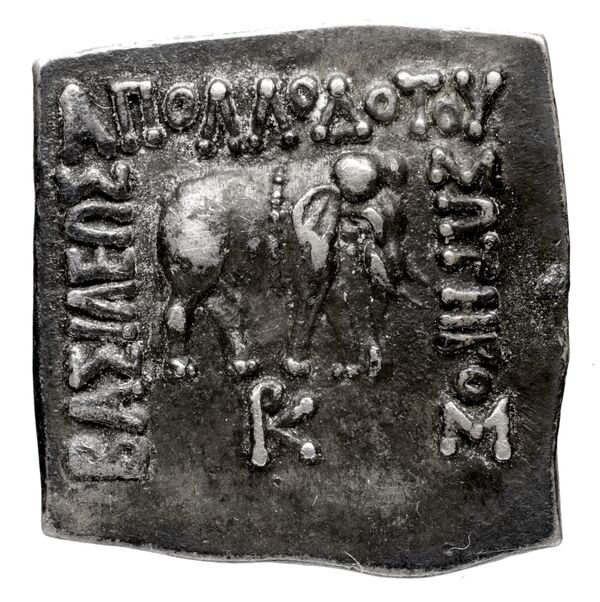 Bactrian and Indo-Greek Coinage Apollodotus I 4.3, аверс, bnf-bigr