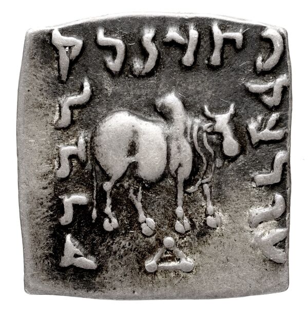 Bactrian and Indo-Greek Coinage Apollodotus I 4.3, реверс, bnf-bigr