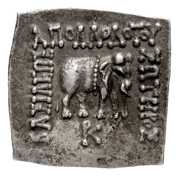 Bactrian and Indo-Greek Coinage Apollodotus I 4.3, аверс, bnf-bigr