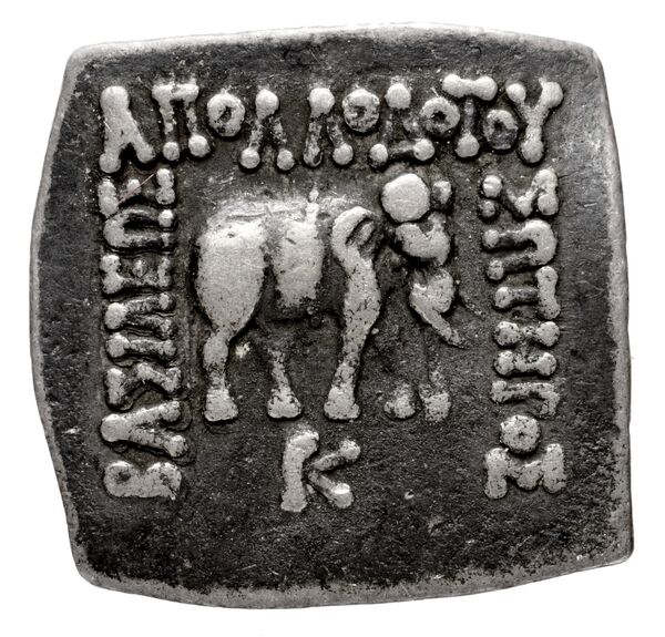 Bactrian and Indo-Greek Coinage Apollodotus I 4.3, аверс, bnf-bigr