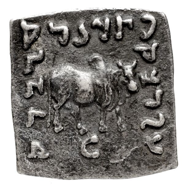 Bactrian and Indo-Greek Coinage Apollodotus I 4.4, реверс, bnf-bigr