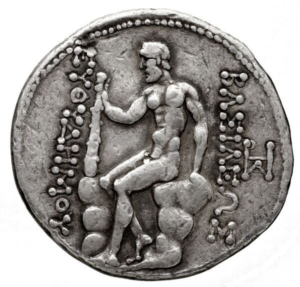 Bactrian and Indo-Greek Coinage Euthydemus I 2.11, реверс, bnf-bigr