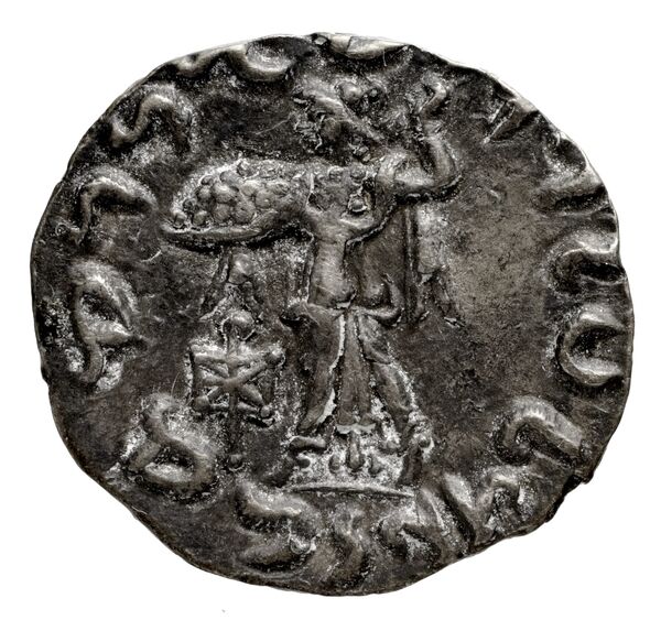 реверс Bactrian and Indo-Greek Coinage Apollodotus II 3.11