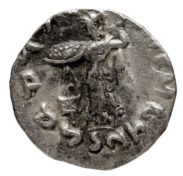 Bactrian and Indo-Greek Coinage Apollodotus II 3.11, реверс, bnf-bigr