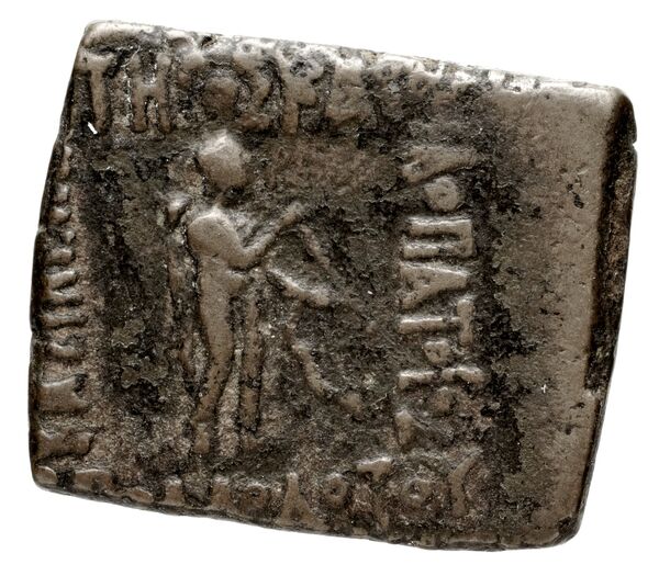 Bactrian and Indo-Greek Coinage Apollodotus II 19.1, аверс, bnf-bigr