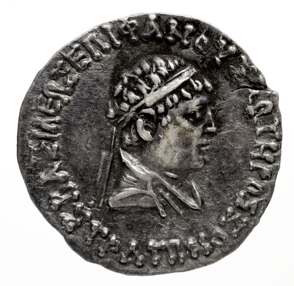 Bactrian and Indo-Greek Coinage Strato I 31.3, аверс, bnf-bigr