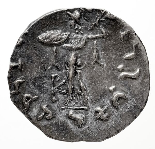 Bactrian and Indo-Greek Coinage Strato I 31.3, реверс, bnf-bigr