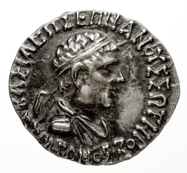 Bactrian and Indo-Greek Coinage Strato I 31.4, аверс, bnf-bigr