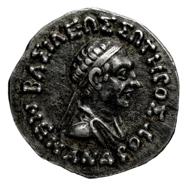 Bactrian and Indo-Greek Coinage Menander I 13.19, аверс, bnf-bigr