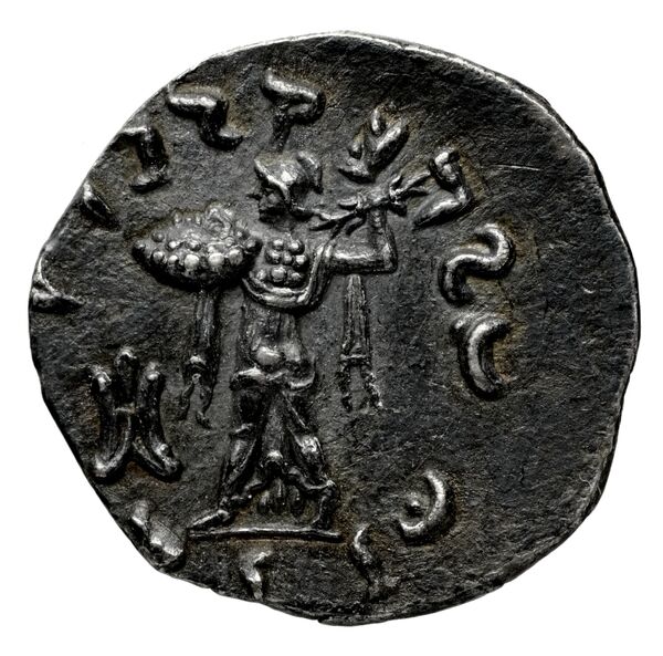 Bactrian and Indo-Greek Coinage Menander I 13.19, реверс, bnf-bigr