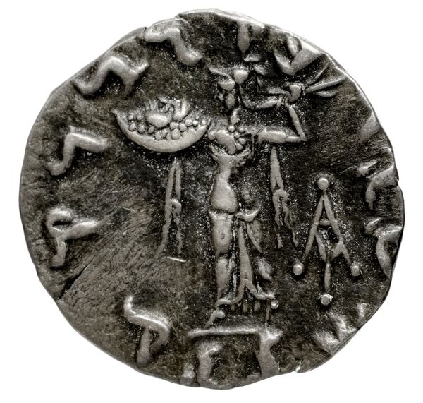 Bactrian and Indo-Greek Coinage Menander I 13.3, реверс, bnf-bigr