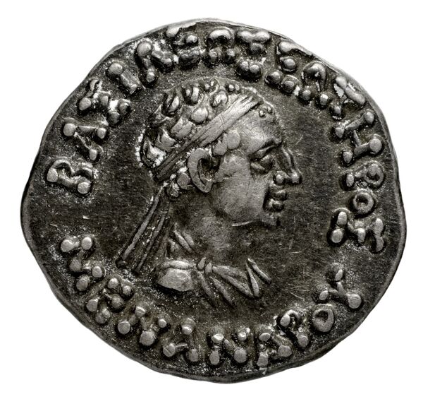 Bactrian and Indo-Greek Coinage Menander I 13.11, аверс, bnf-bigr