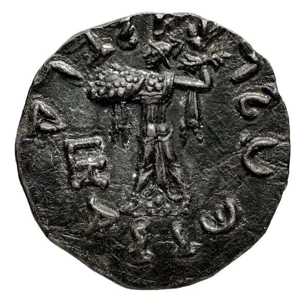 реверс Bactrian and Indo-Greek Coinage Menander I 13.6