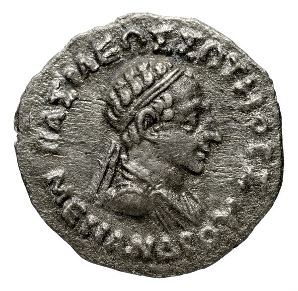 Bactrian and Indo-Greek Coinage Menander I 13.6, аверс, bnf-bigr