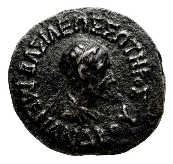Bactrian and Indo-Greek Coinage Menander I 13.16, аверс, bnf-bigr