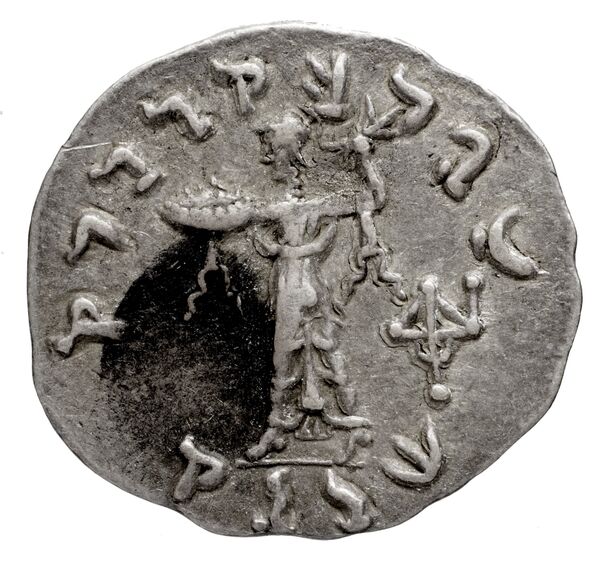 Bactrian and Indo-Greek Coinage Menander I 14.4, реверс, bnf-bigr