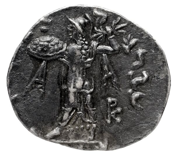 Bactrian and Indo-Greek Coinage Menander I 14.7, реверс, bnf-bigr