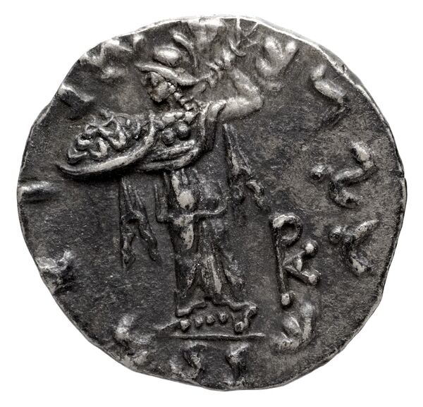 Bactrian and Indo-Greek Coinage Menander I 14.7, реверс, bnf-bigr