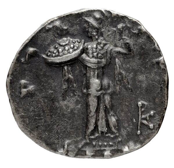 Bactrian and Indo-Greek Coinage Menander I 14.7, реверс, bnf-bigr