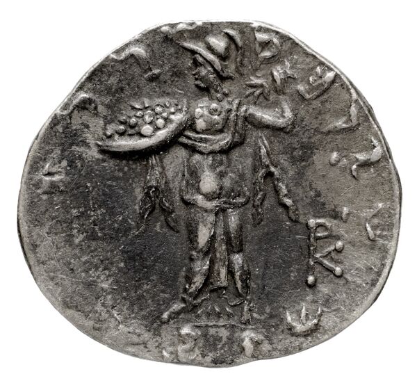 Bactrian and Indo-Greek Coinage Menander I 14.7, реверс, bnf-bigr
