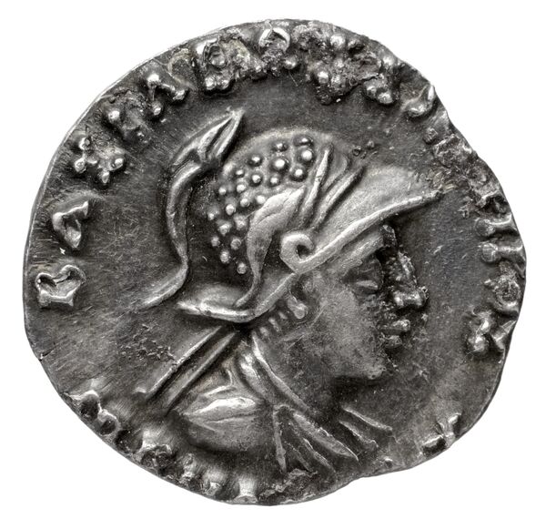 Bactrian and Indo-Greek Coinage Menander I 14.7, аверс, bnf-bigr
