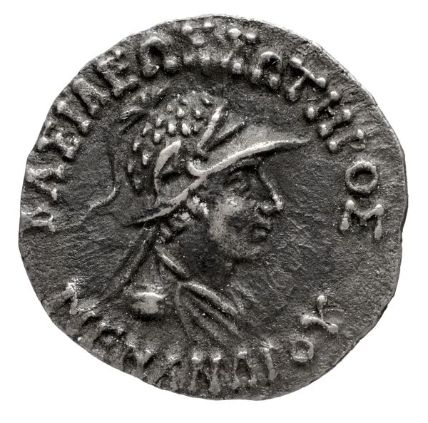 Bactrian and Indo-Greek Coinage Menander I 14.6, аверс, bnf-bigr