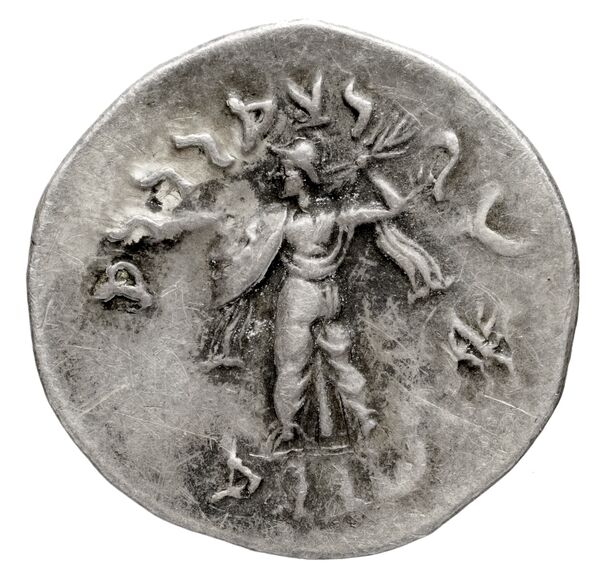 Bactrian and Indo-Greek Coinage Menander I 16.2, реверс, bnf-bigr
