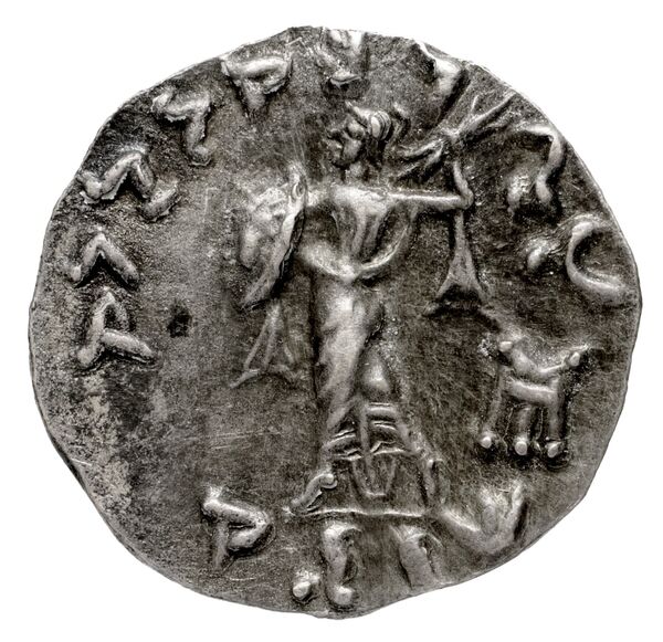 Bactrian and Indo-Greek Coinage Menander I 16.1, реверс, bnf-bigr