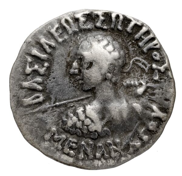 Bactrian and Indo-Greek Coinage Menander I 17.2, аверс, bnf-bigr