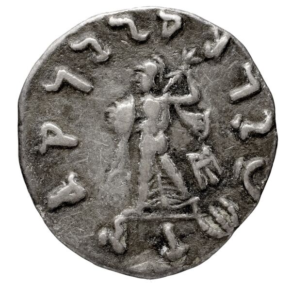 Bactrian and Indo-Greek Coinage Menander I 16.1, реверс, bnf-bigr