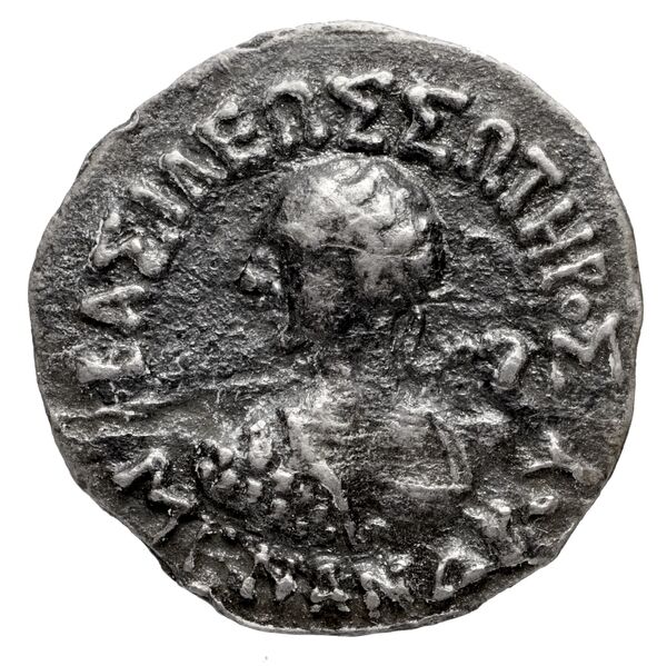 Bactrian and Indo-Greek Coinage Menander I 16.1, аверс, bnf-bigr