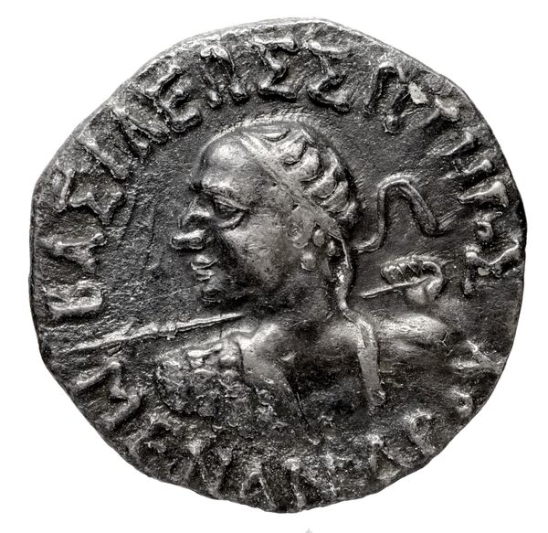 Bactrian and Indo-Greek Coinage Menander I 16.1, аверс, bnf-bigr