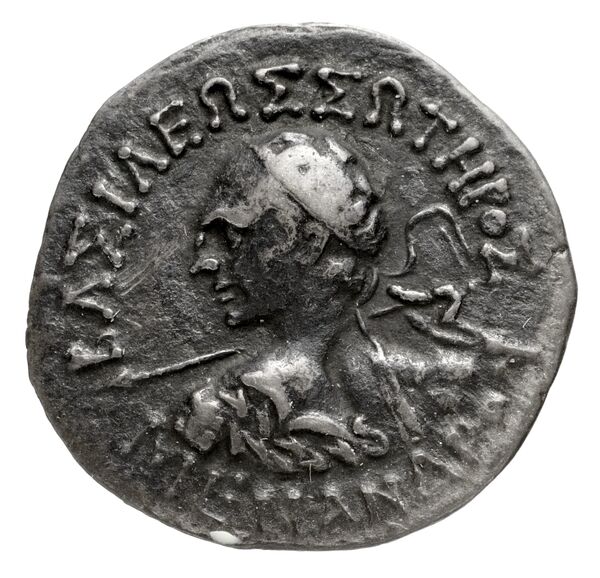 Bactrian and Indo-Greek Coinage Menander I 16.1, аверс, bnf-bigr
