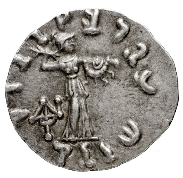 Bactrian and Indo-Greek Coinage Menander I 15.1, реверс, bnf-bigr