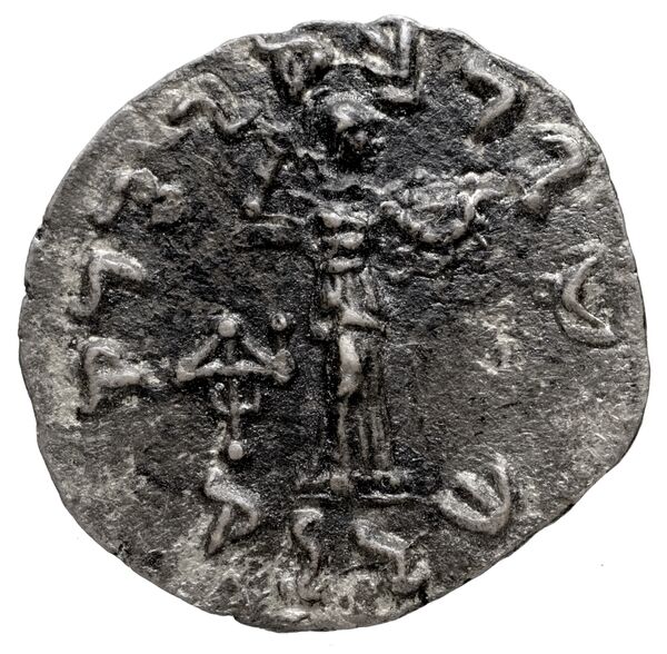 Bactrian and Indo-Greek Coinage Menander I 15.1, реверс, bnf-bigr